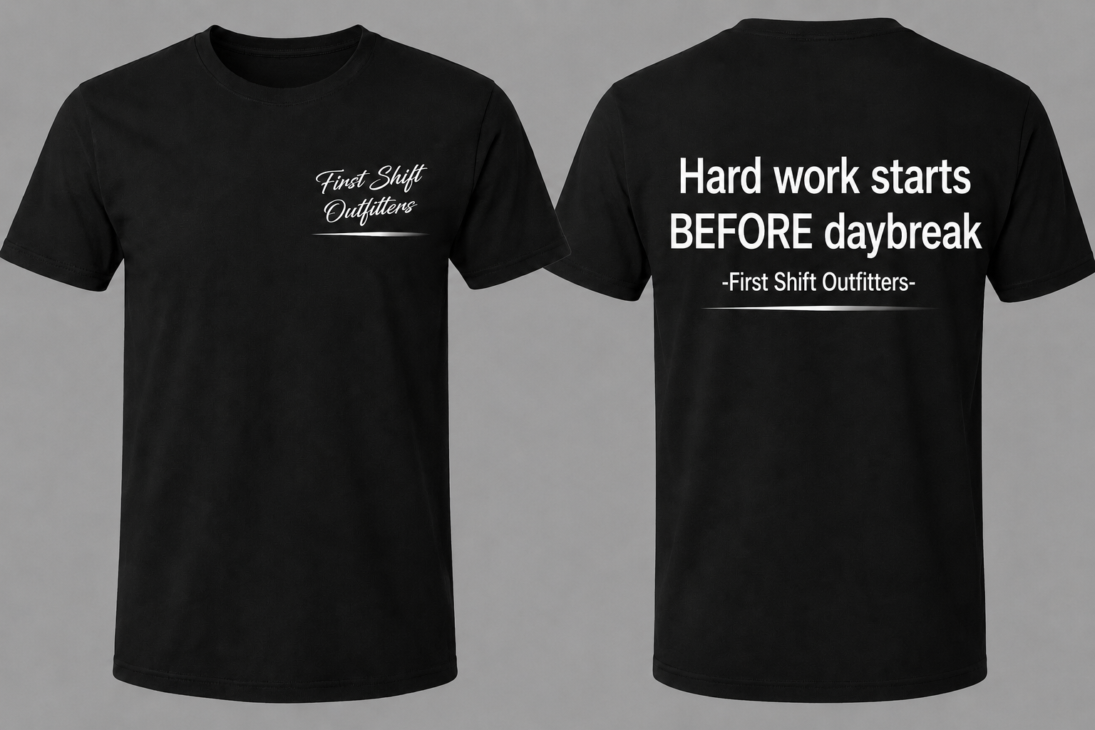 Work starts before daybreak